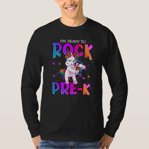 I'm Ready To Rock Pre K Unicorn Back To School Gi T-Shirt