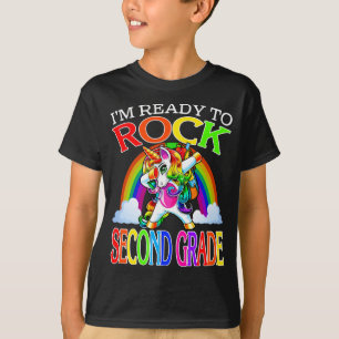 I'm Ready To Rock Second Grade Unicorn Rainbow  T-Shirt