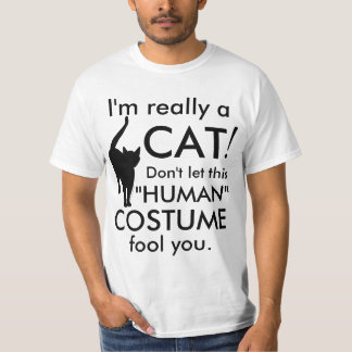 I'm Really a Cat Costume, Funny Cute Halloween T-Shirt