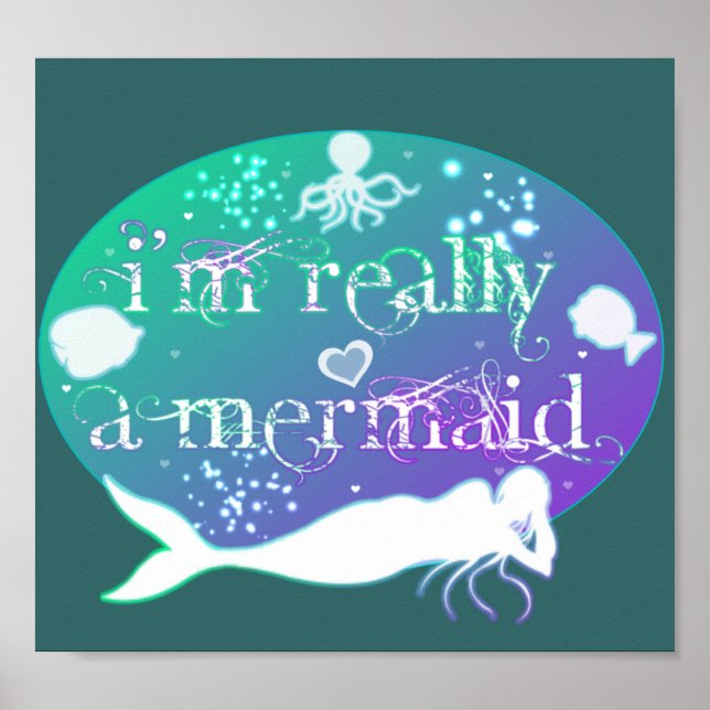 I'm really a mermaid poster (Front)