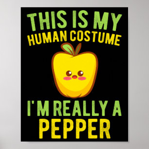 I'm Really A Pepper Toddler Kids Funny Kawaii Hall Poster