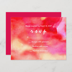 I'M RED WATERCOLOR Bat Mitzvah Invitation