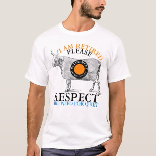 I'm Retired Do Not Disturb Cow Vintage Men Tee