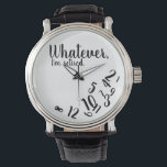 I'm Retired Funny Retirement Simple White Watch<br><div class="desc">Whatever,  I'm retired. Know anyone who is enjoying retirement and no longer cares about what time it is? This simple black and white design funny quote clock is the perfect gift for the retiree in your life.</div>