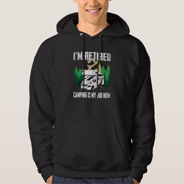 Im Retired Going Camping Farewell Happy Retirement Hoodie (Front)