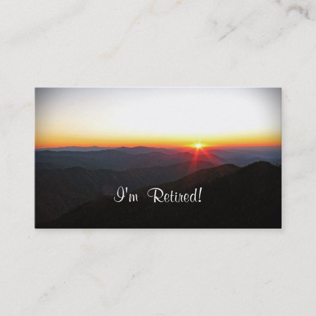 I'm Retired!  New Contact Info Custom Template Calling Card (Front)