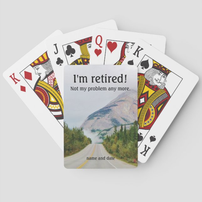 I'm Retired Playing Cards (Back)