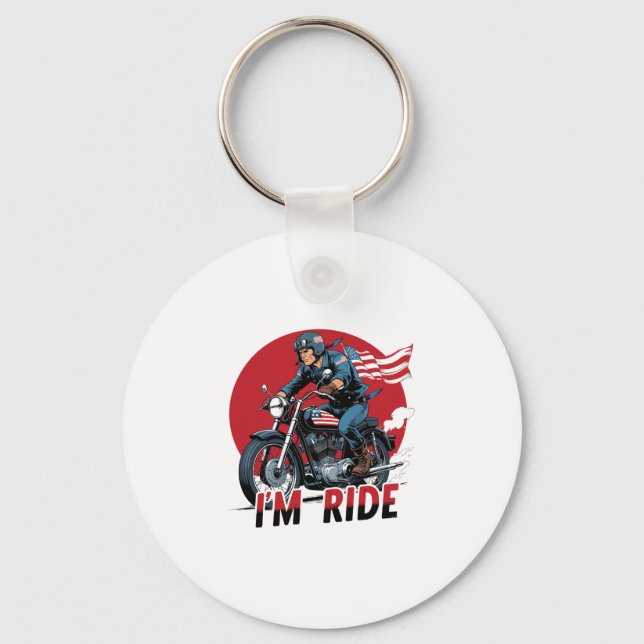 I'M RIDE � Motorcycle Key Ring (Front)