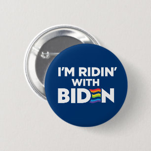 I'm Ridin With Biden 2024 LGBTQ 6 Cm Round Badge