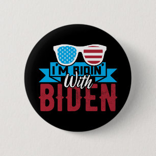 I'm Ridin With Biden 6 Cm Round Badge