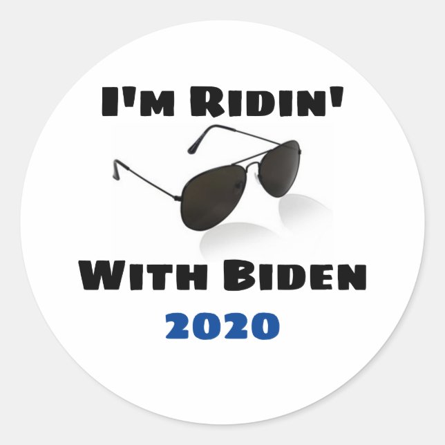 I'm Ridin' With Biden in 2020 Classic Round Sticker (Front)