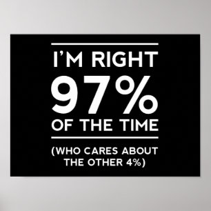 I'm Right 97% of the Time Poster