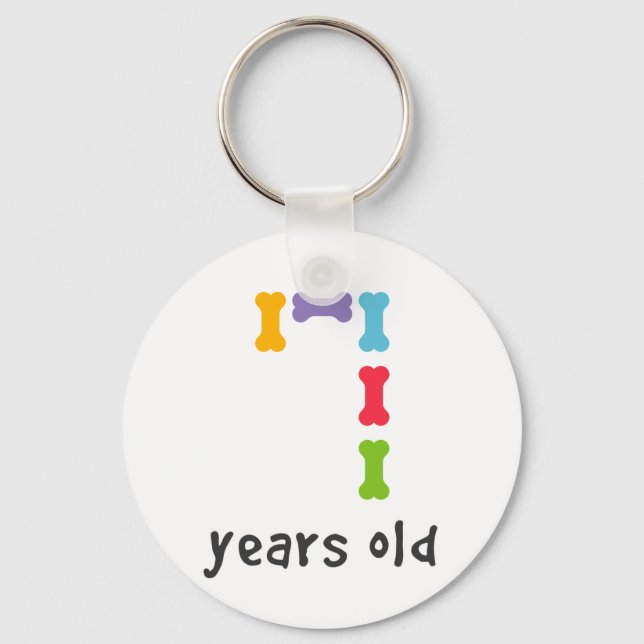 I'm Seven Years Old Key Ring (Front)