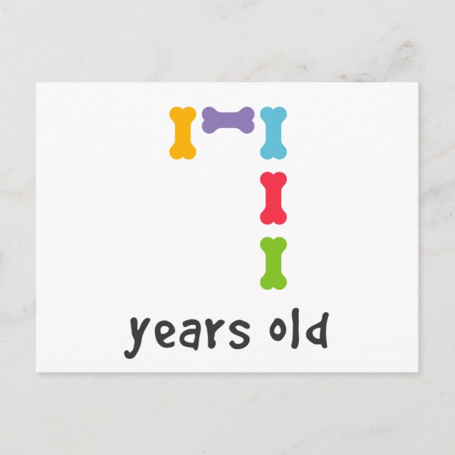 I'm Seven Years Old Postcard (Front)
