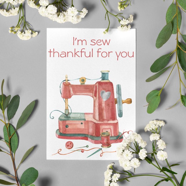 I'm Sew Thankful for you Valentine Anniversary Card (Creator Uploaded)
