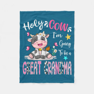 I'm Shirt Going Great Grandma Cow Gender Fleece Blanket