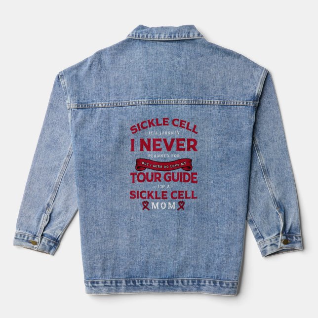 I'm Sickle Cell Mum Sickle Cell Disease Awareness  Denim Jacket (Back)