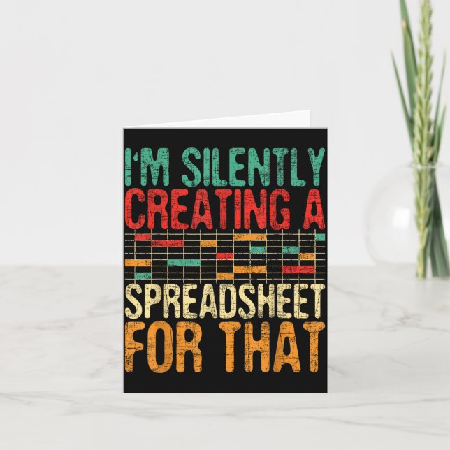 I'm Silently Creating A Spreadsheet - Actuary Stat Card (Front)