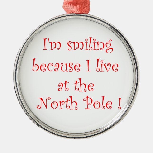 I'm smiling because-premium round ornament (Front)