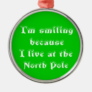 I'm smiling because-premium round ornament