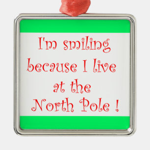 I'm smiling because-premium square ornament