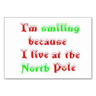 I'm smiling because-table card