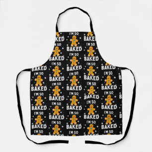 I'm So Baked Gingerbread Man Christmas Cookie Bake Apron