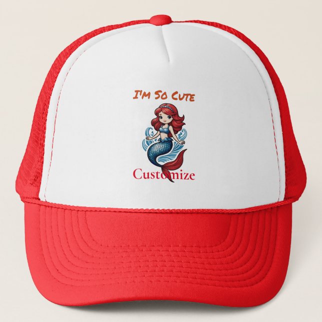 I'm So Cute Mermaid Thunder_Cove  Trucker Hat (Front)