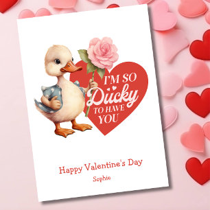 I'm so ducky to have you funny Valentines Day Holiday Card