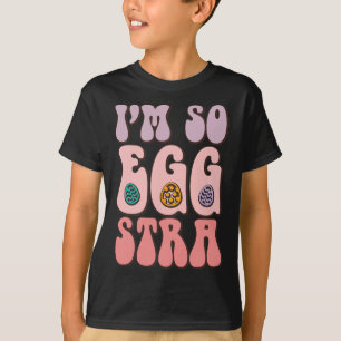 I'm So Egg-stra Cute Bunny Egg Hunt Retro Groovy E T-Shirt