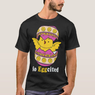 Im So Eggcited Easter Baby Chick Retro Vintage Chi T-Shirt