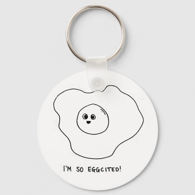 I'm So Eggcited Key Ring (Front)