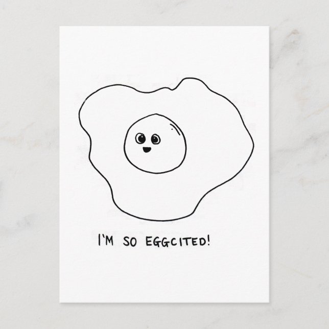 I'm So Eggcited Postcard (Front)