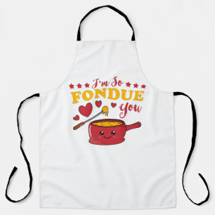 I'm So Fondue You Kawaii Fondue Pun T-Shirt Apron