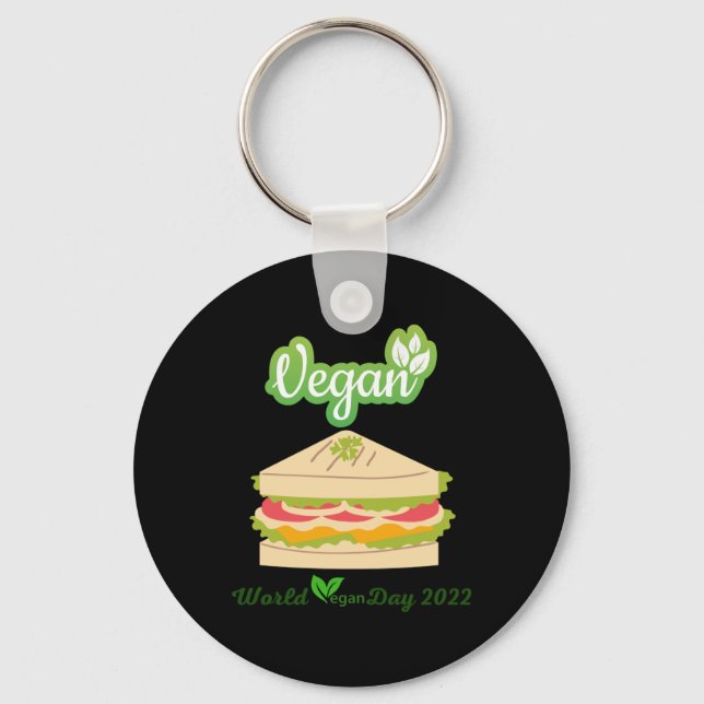 I'm So fresh Vegan day 2022 Sticker1 Key Ring (Front)