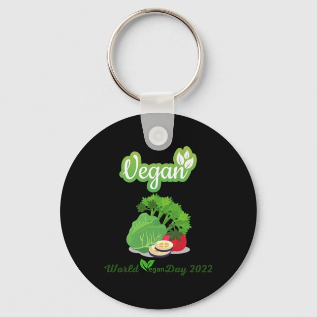 I'm So fresh Vegan day 2022 Sticker Key Ring (Front)