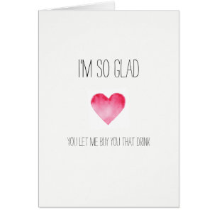 I'm so glad  Valentines card