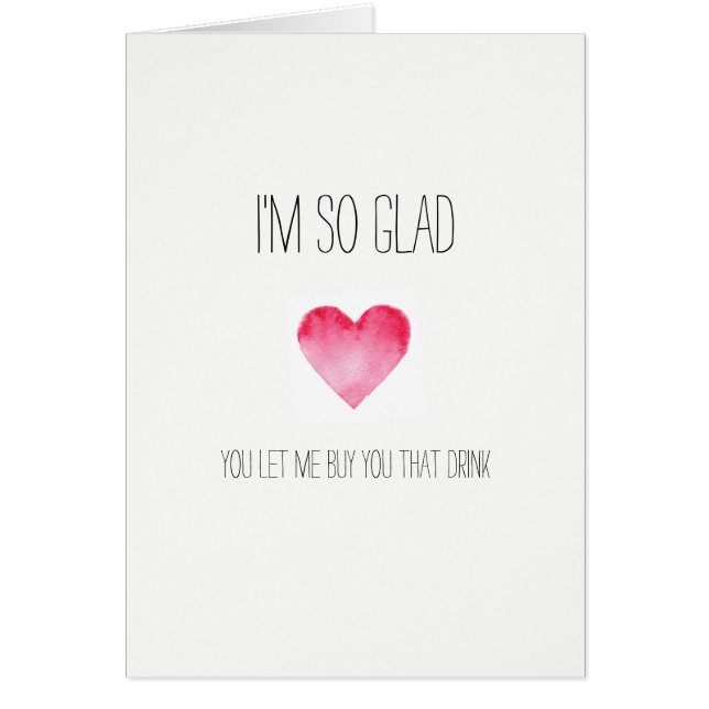 I'm so glad  Valentines card (Front)