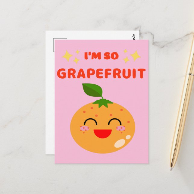 I'M SO GRAPEFRUIT POSTCARD (Front/Back In Situ)