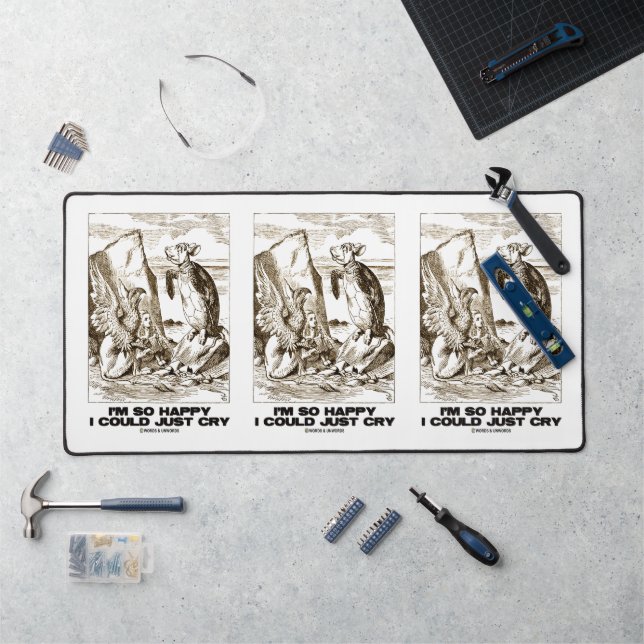 I'm So Happy I Could Just Cry Alice Mock Turtle Desk Mat (Workstation)