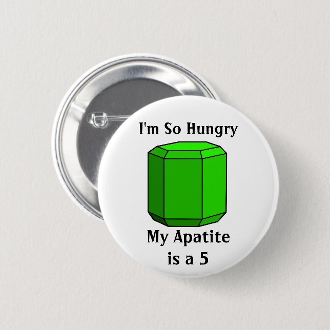I'm So Hungry, My Apatite is a 5 6 Cm Round Badge (Front & Back)