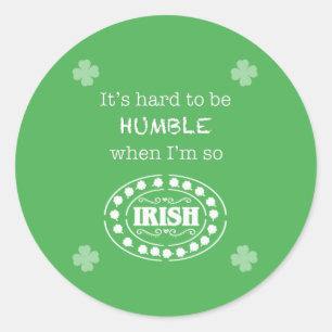 I'm so Irish round sticker