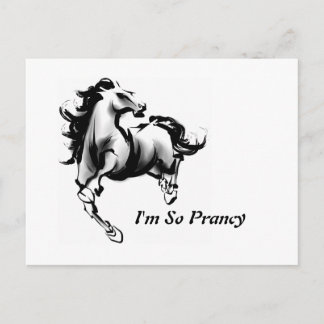 I'm so prancy postcard