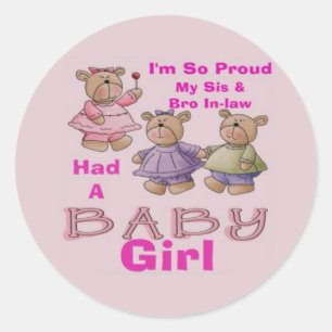 I'm So Proud - Baby Girl Classic Round Sticker