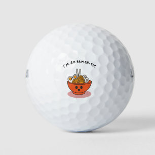 'I'm So Ramen-Tic' Playful Funny Valentines Day  Golf Balls
