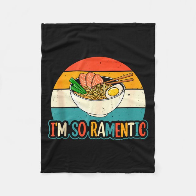 I'm So Ramentic - Matching Couple Ramen Noodles Lo Fleece Blanket (Front)