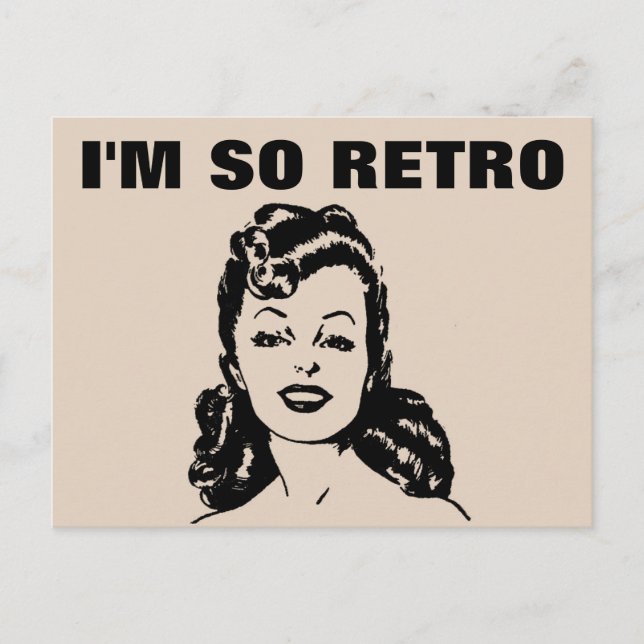 I'M SO RETRO POSTCARD (Front)