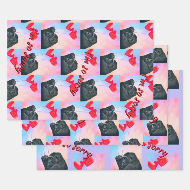 "I'm so sorry" Wrapping Paper Sheet (Set)
