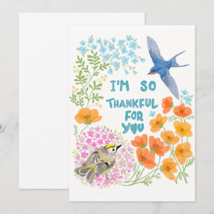 I'm so thankful for you thank you card
