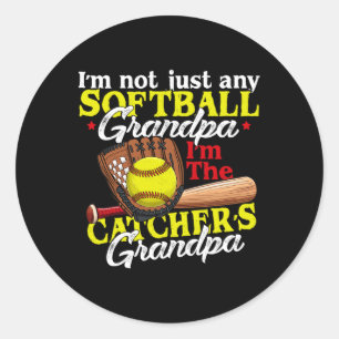I'm Softll Catcher Grandpa Softll Catcher Grandfat Classic Round Sticker